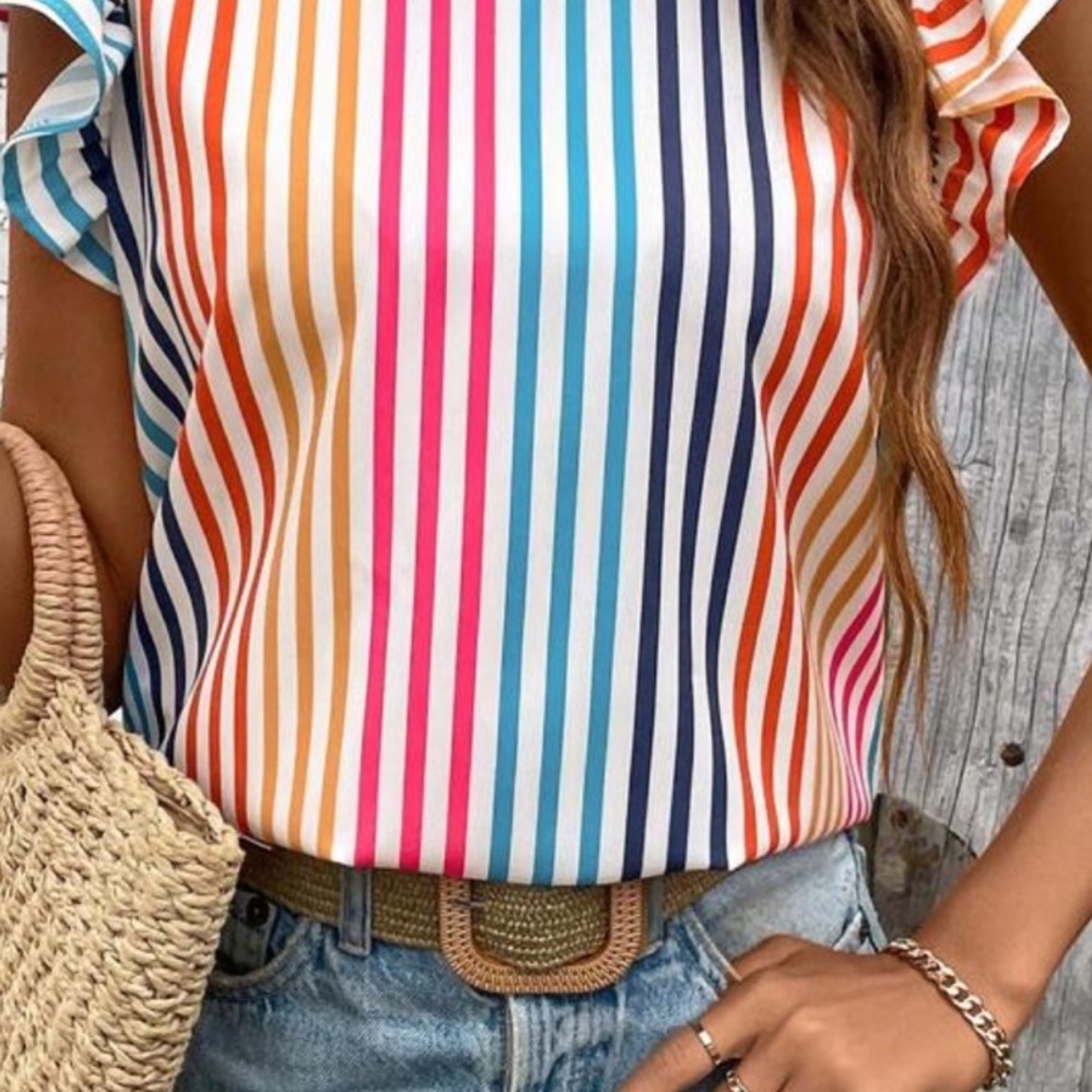 NWOT Multicolor Striped Women's Top